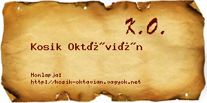 Kosik Oktávián névjegykártya